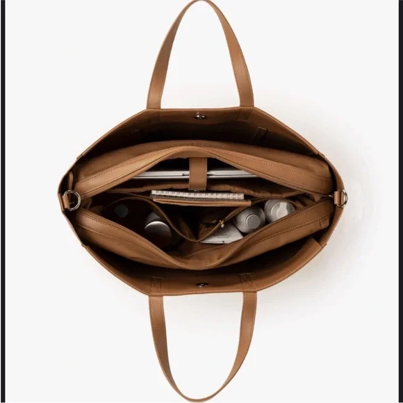 Calpak Haven Laptop Tote Bag in Toffee - Picture 3 of 15